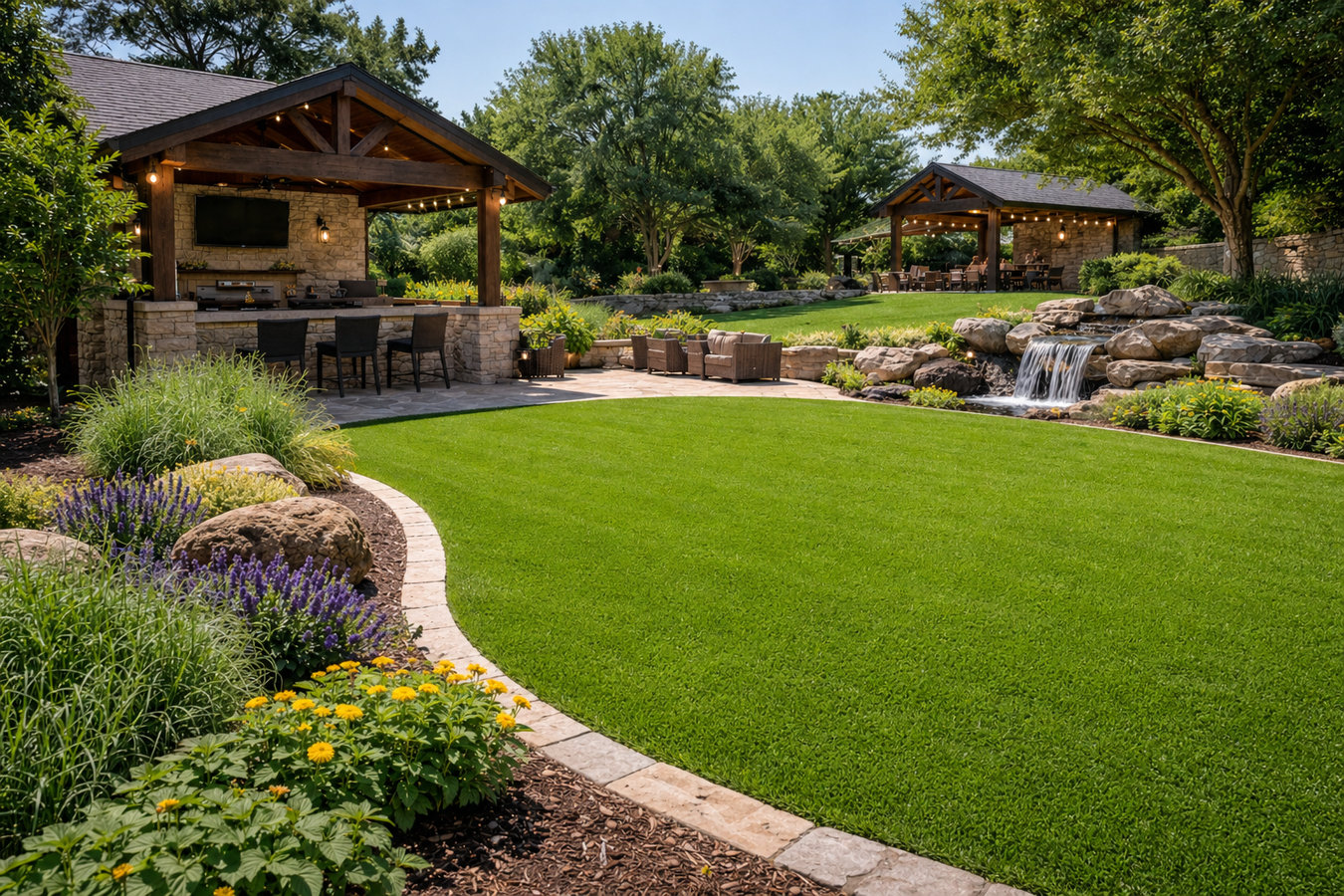 Commercial turf installation