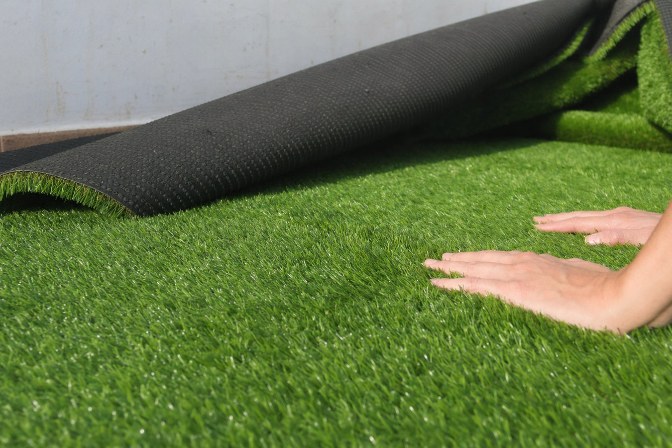 Residential turf installation