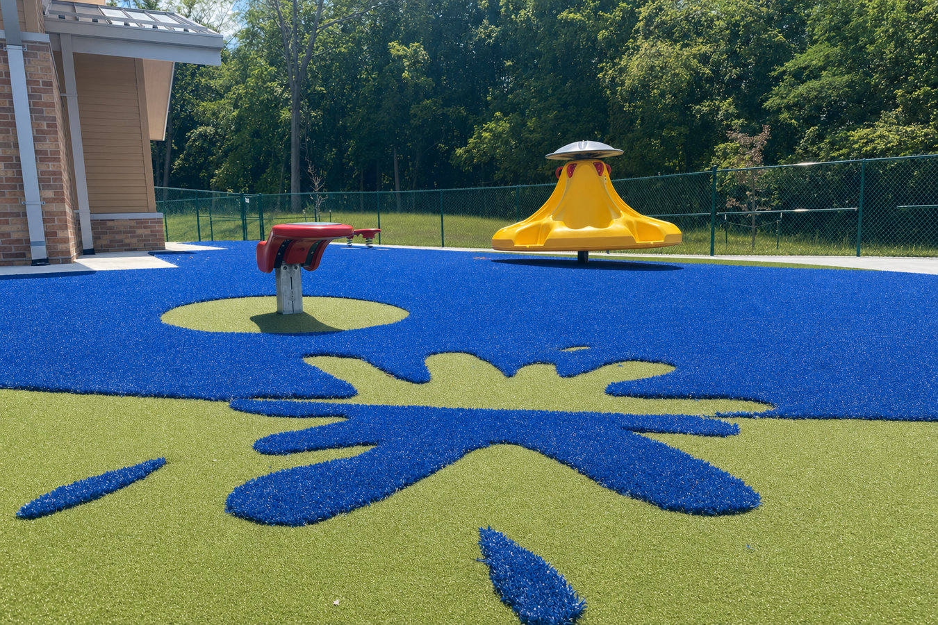 Turf for playgrounds